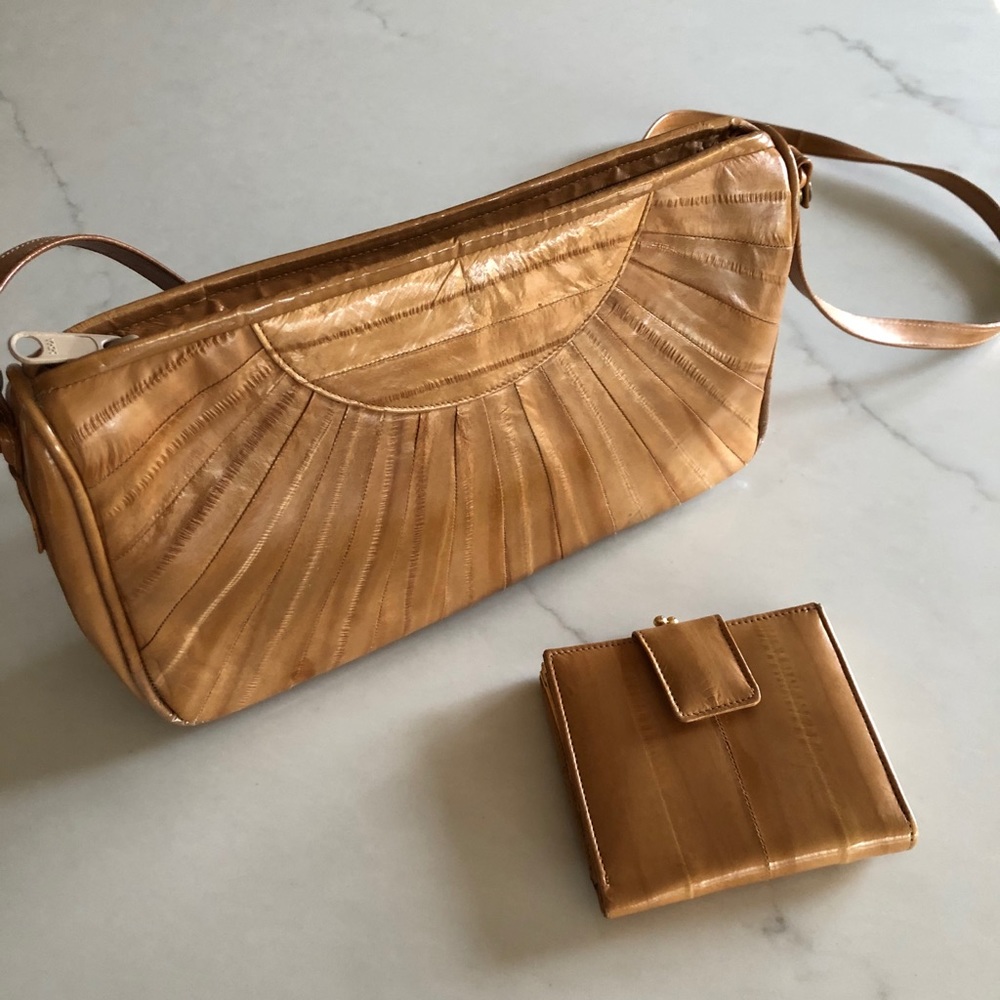 Vintage eel skin purse and wallet